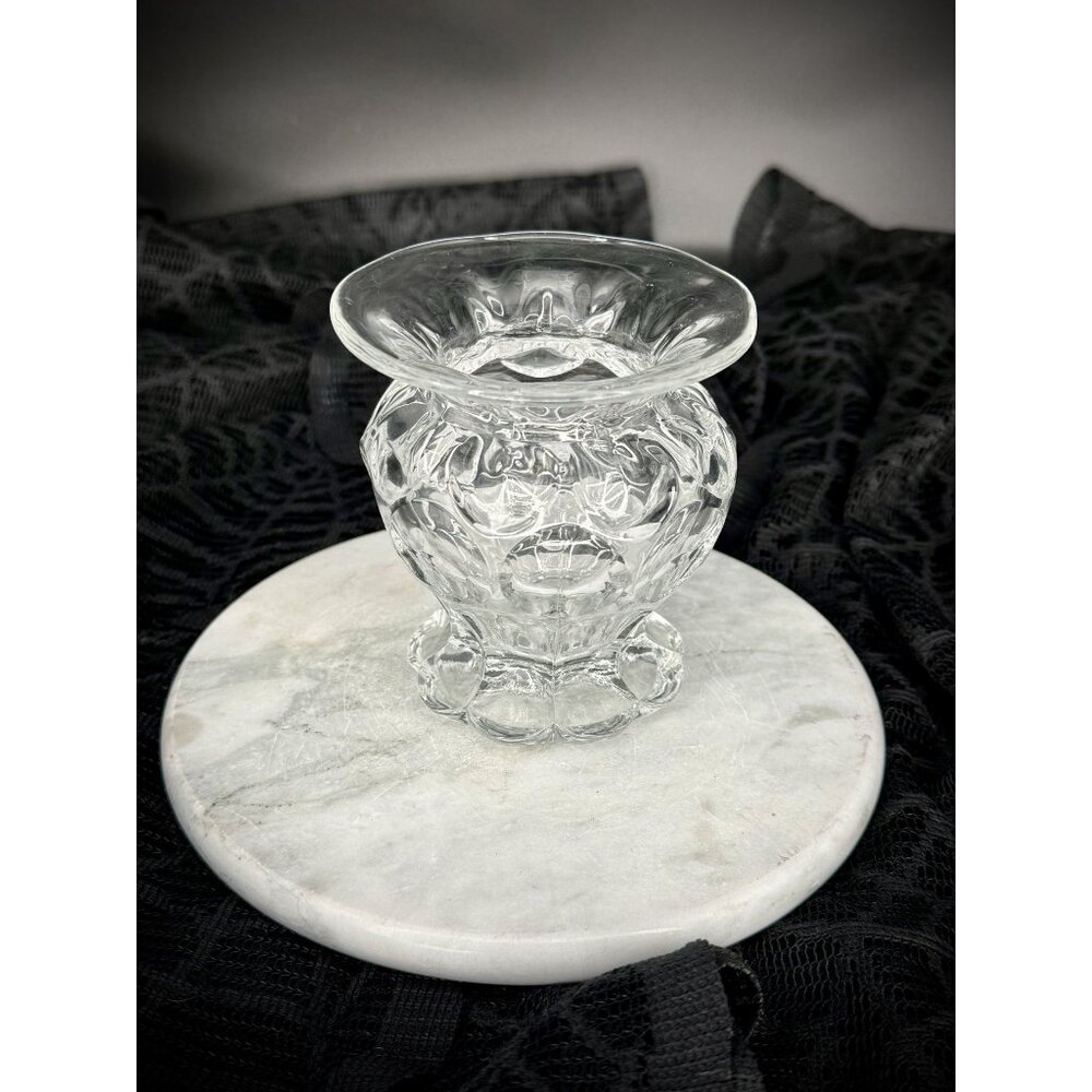Marked Heisey "Pansy" vase